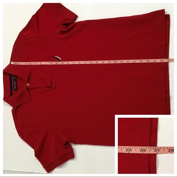Nautica Knit Short Sleeve Polo Shirt - Red - Medium - Picture 4 of 9